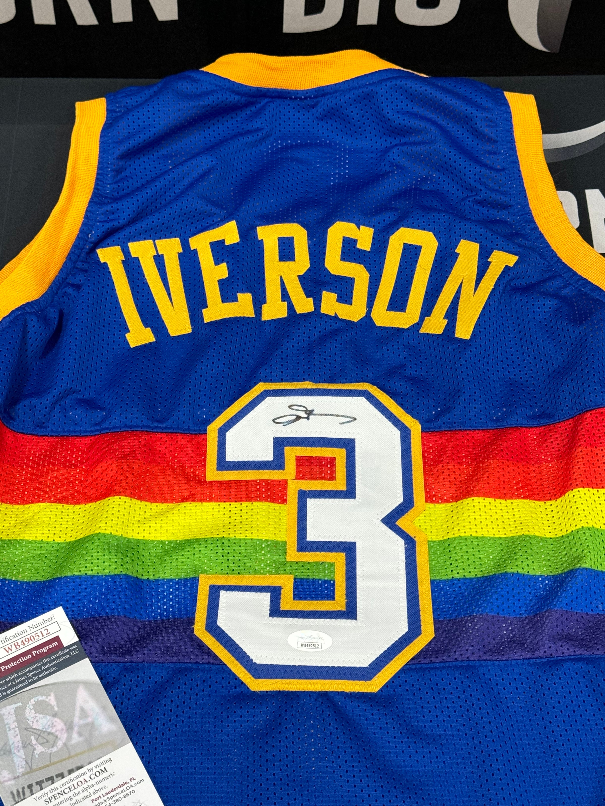 Allen Iverson Custom Denver Nuggets Retro Jersey | Big Horn Autographs